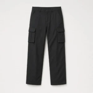 Black HUSS security cargo trousers
