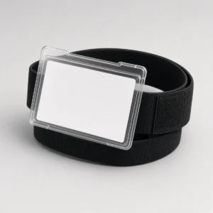Clear reinforced armband security licence holder