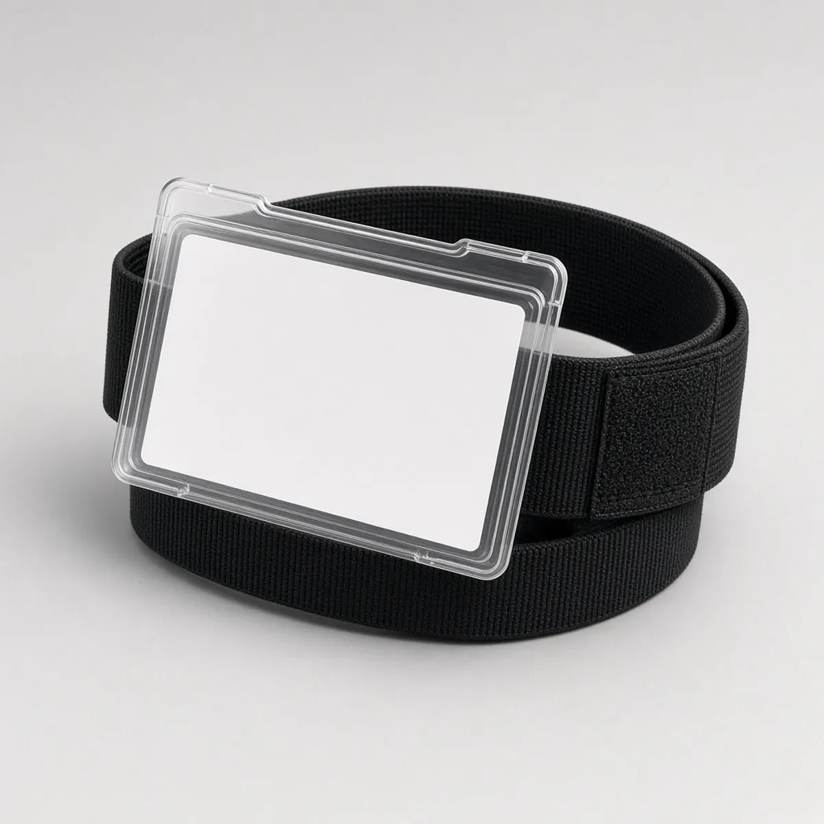 Clear reinforced armband security licence holder