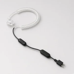 Motorola HKLN4603 clear acoustic-tube surveillance earpiece with inline PTT