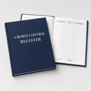 Victorian crowd control register book