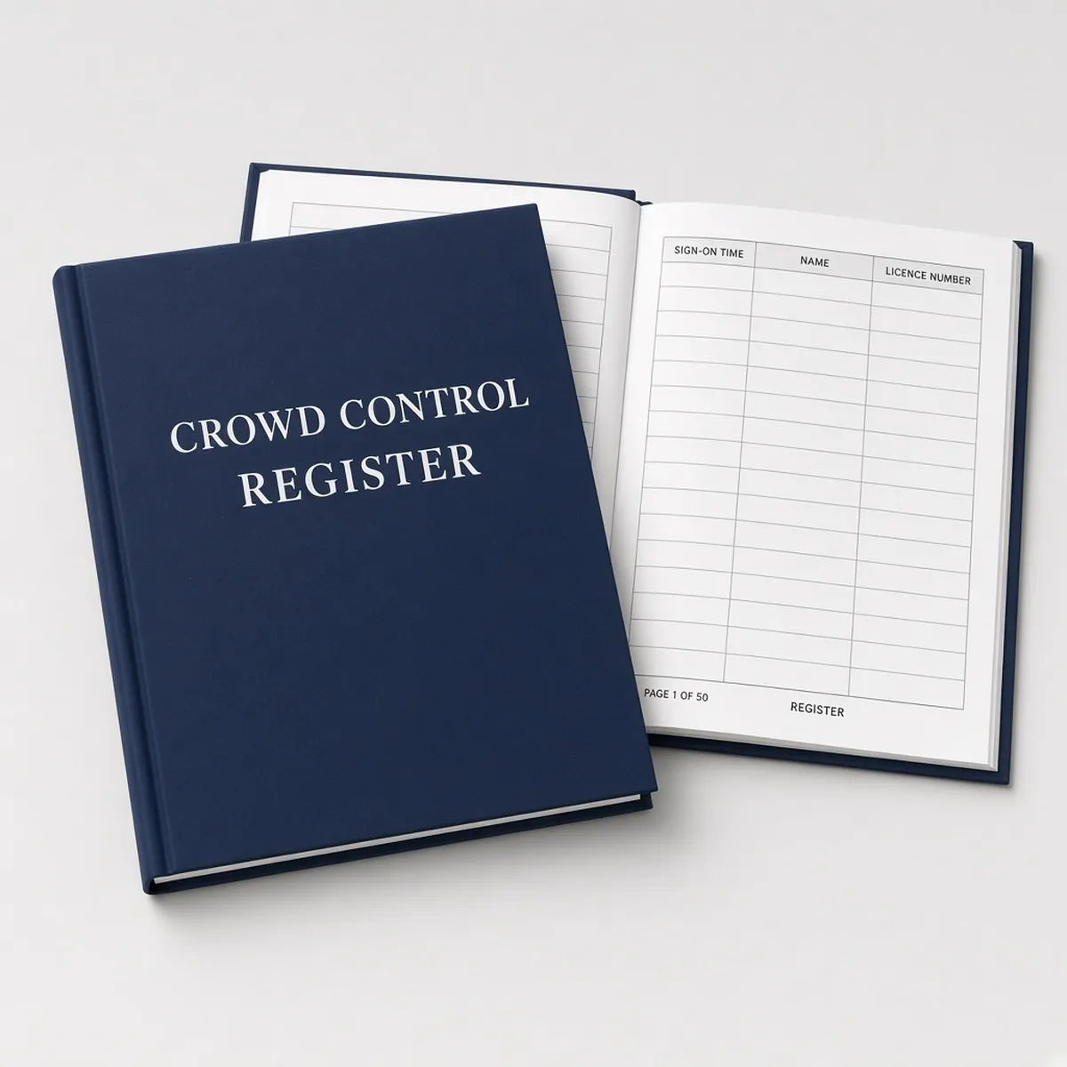 Victorian crowd control register book