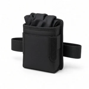 Black Viper glove pouch holding a pair of folded gloves, with a belt loop